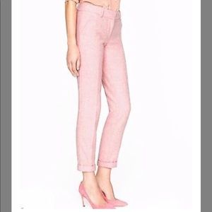 J.Crew Herrington wool pants, pink